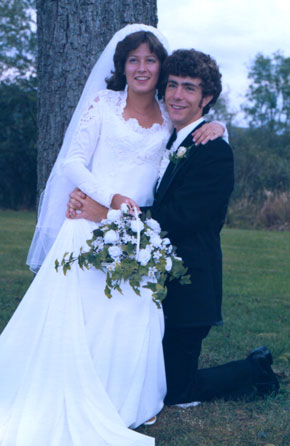 Sam and Deb Cardillo in their wedding day