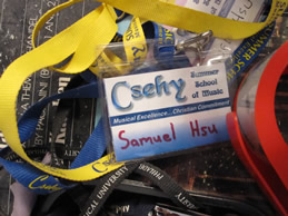 Sam's name tag from Csehy